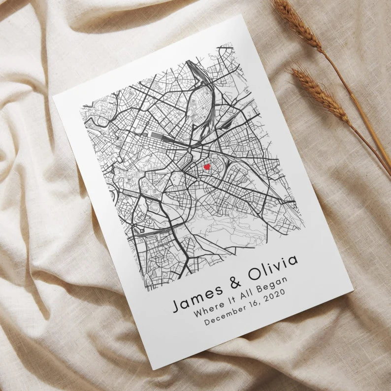 Personalized Marathon Map Print