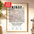 Personalized Marathon Map Print, Custom Route, Runner Gift